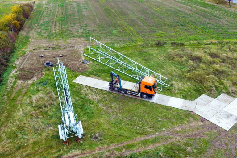 Tymczasowy dojazd pod maszt telekomunikacyjny Play